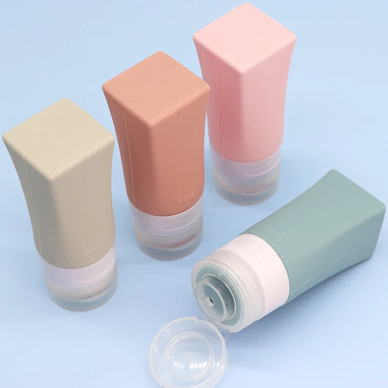 Quais são as características da garrafa cosmética de viagens de silicone?
