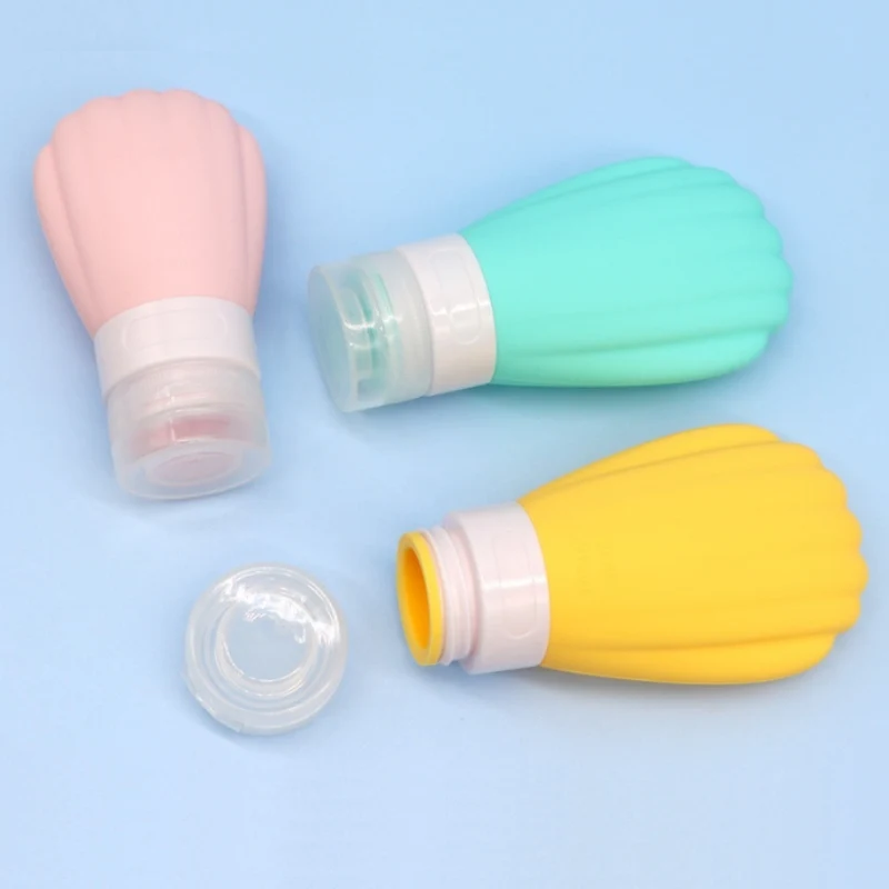 Garrafa cosmética de viagens de silicone no estilo de viola de 60 ml
