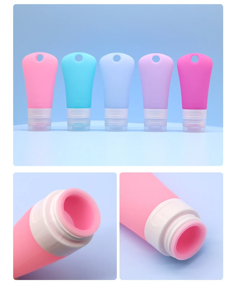 90ml Translucent Hole Shaped Silicone Travel Bottle